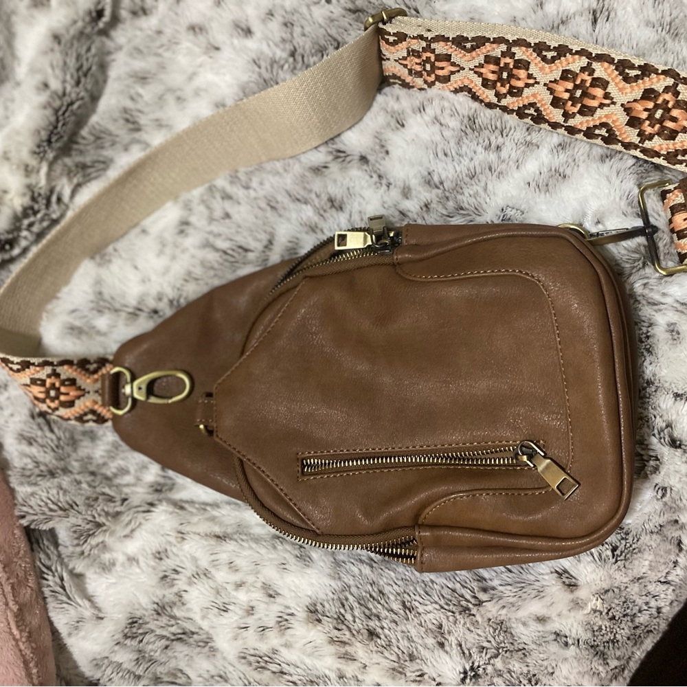 Brown Leather Crossbody Bag